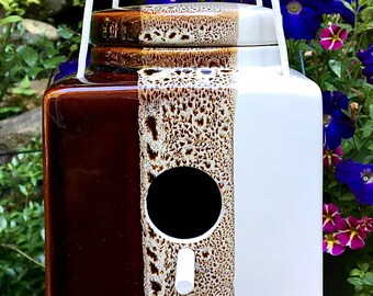 Birdhouse  - Brown -vs- White, Gift, Nature Lover