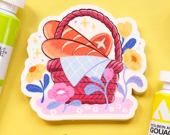 Bread Basket Sticker | 3" | Cute Cottagecore Art