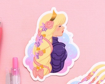 Rapunzel Knight Sticker | 3" | Fairy Tale Inspired