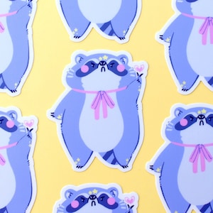 Comet the Raccoon Sticker: 3&quot; Sassy Trash Panda, Waterproof Vinyl