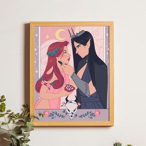 Persephone und Hades 8 &quot;x 10&quot; Kunstdruck | Griechische Mythologie Wandkunst