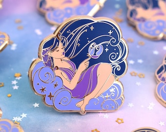 Nyx Goddess of Night Enamel Pin | 40mm wide | Greek Mythology