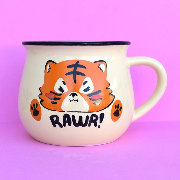 Tiger Rawr! Mug | Microwave & Dishwasher Safe | Cute Animal Lover Drinkware