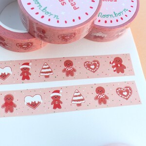 Lebkuchen Freunde Washi Tape | Dekoration für Geschenkverpackungen, Scrapbooks, Journals, Planer