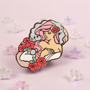 Aphrodite Goddess of Love Enamel Pin | 1.5&quot; tall | Greek Mythology Inspired