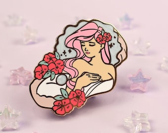 Aphrodite Goddess of Love Enamel Pin | 1.5" tall | Greek Mythology Inspired