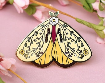 Demeter Moth Enamel Pin | 2" wide | Greek Mythology Inspired