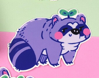 Sprout Raccon Comet Sticker | 3" | Plant Vinyl Sticker