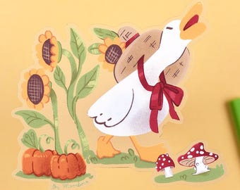 Harvest Goose Sticker | 3" | Silly Goose Art