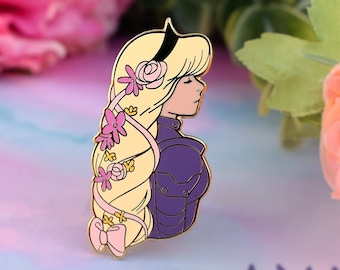 Rapunzel Knight Enamel Pin | 1.8" tall | Fairy Tale Inspired