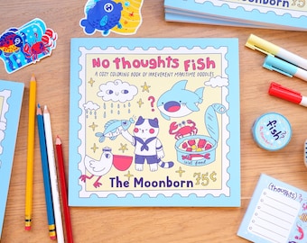 No Thoughts Fish Coloring Book