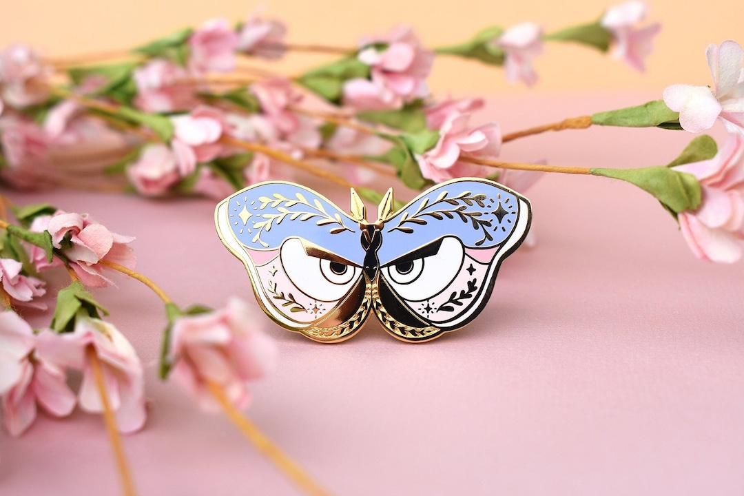 Athena Moth Enamel Pin | 2” Wide | Greek Mythology Inspired - Etsy