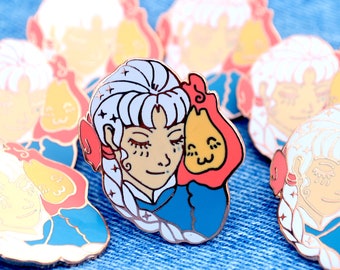 Pre-order: Sophie and Calcifer Starlight Enamel Pin