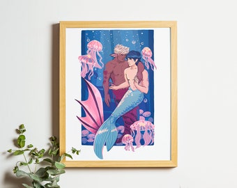 Achillean Mermen 8"x10" Art Print