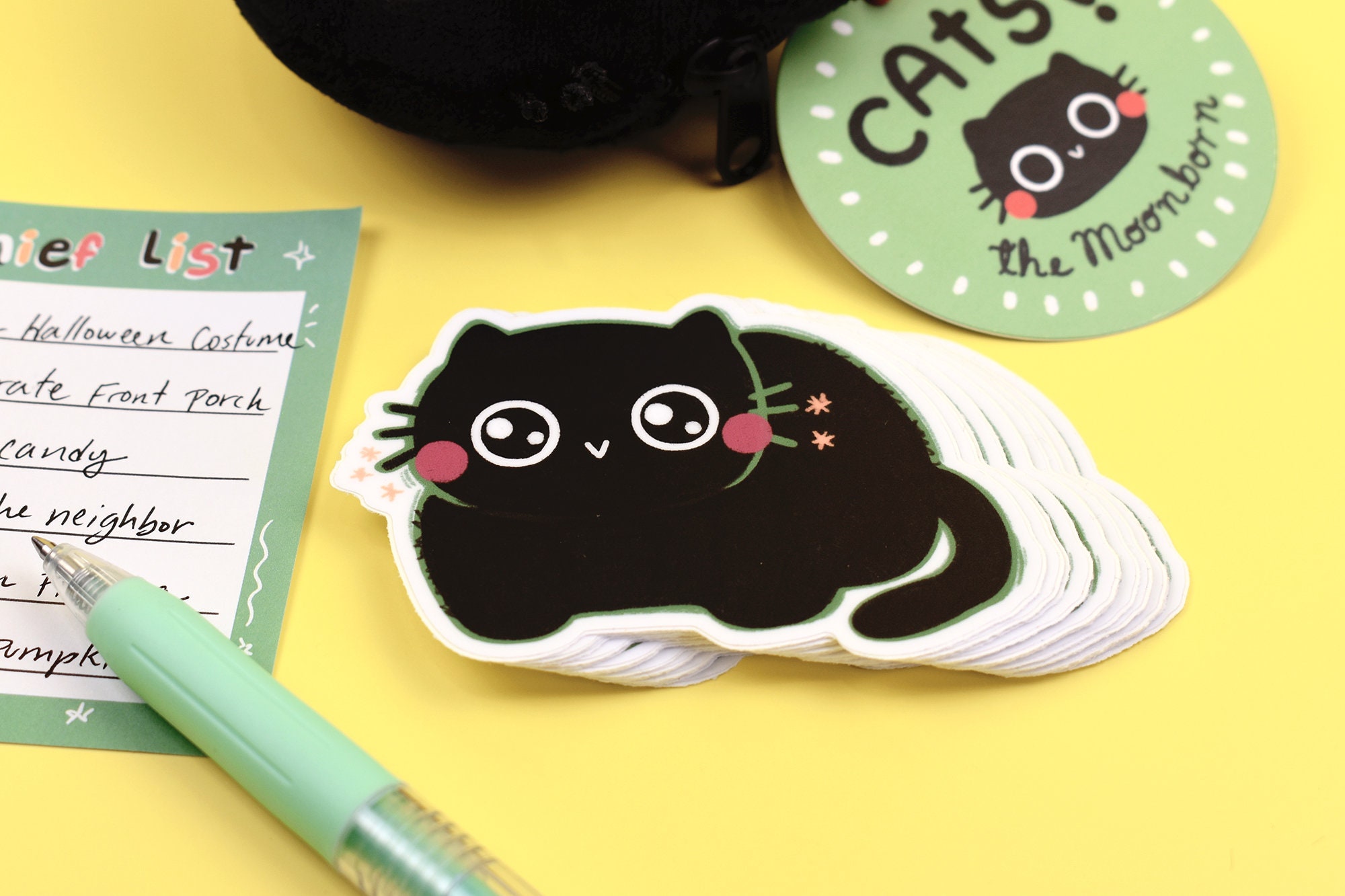 Cats! Sticker | 3" | Silly Black Cat Vinyl Sticker - Etsy