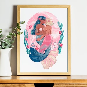 Sapphic Mermaids 8&quot;x10&quot; Art Print