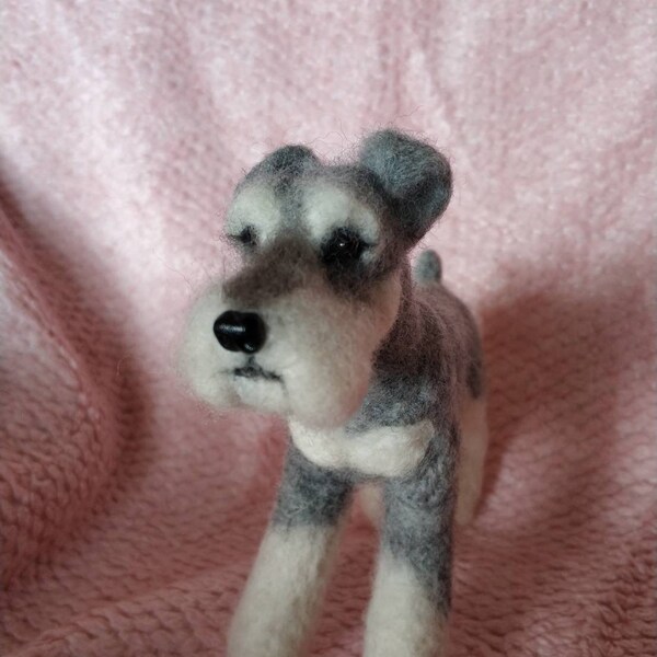 Needle Felted Schnauzer