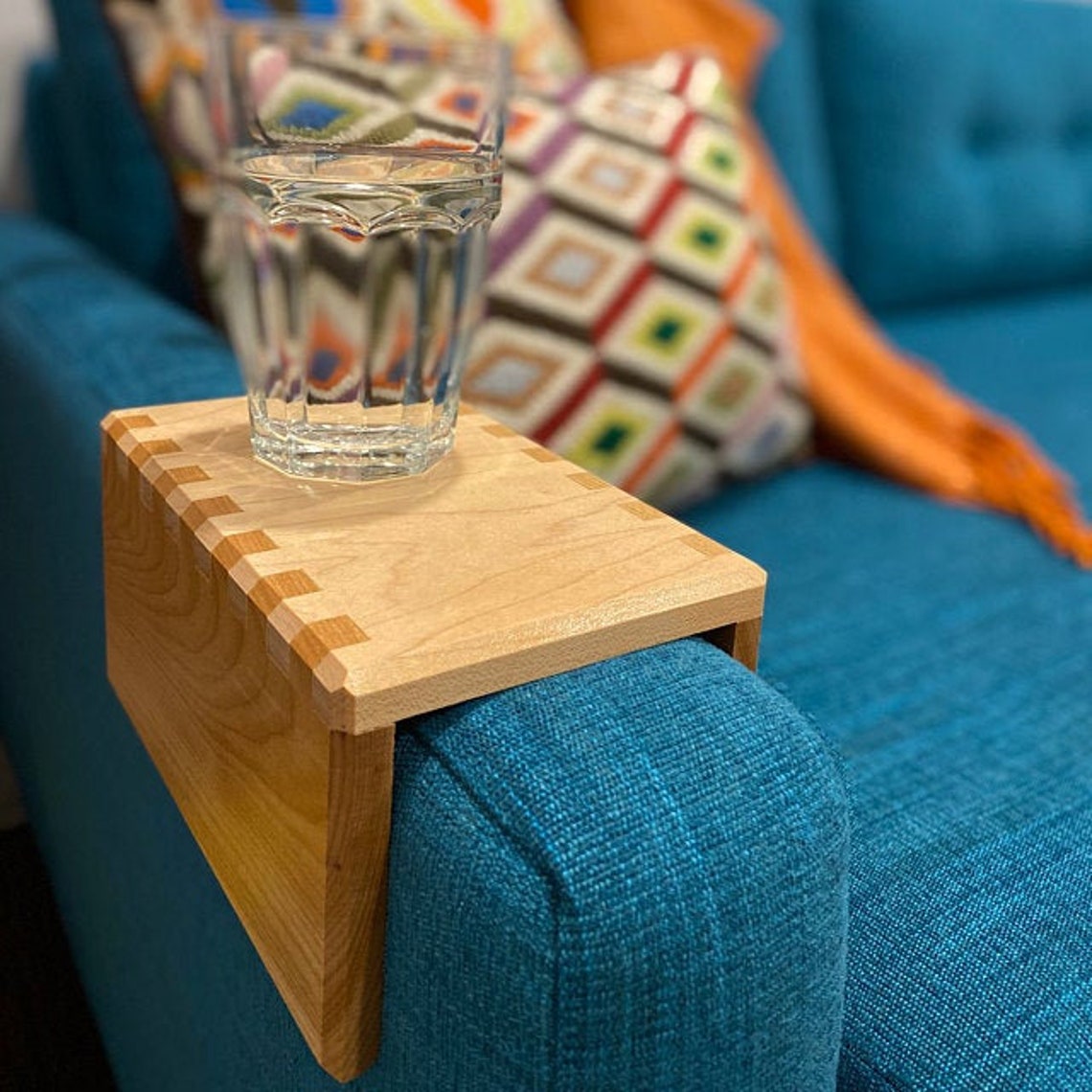 Artisan Handcrafted Wooden Sofa Armchair Tray Etsy