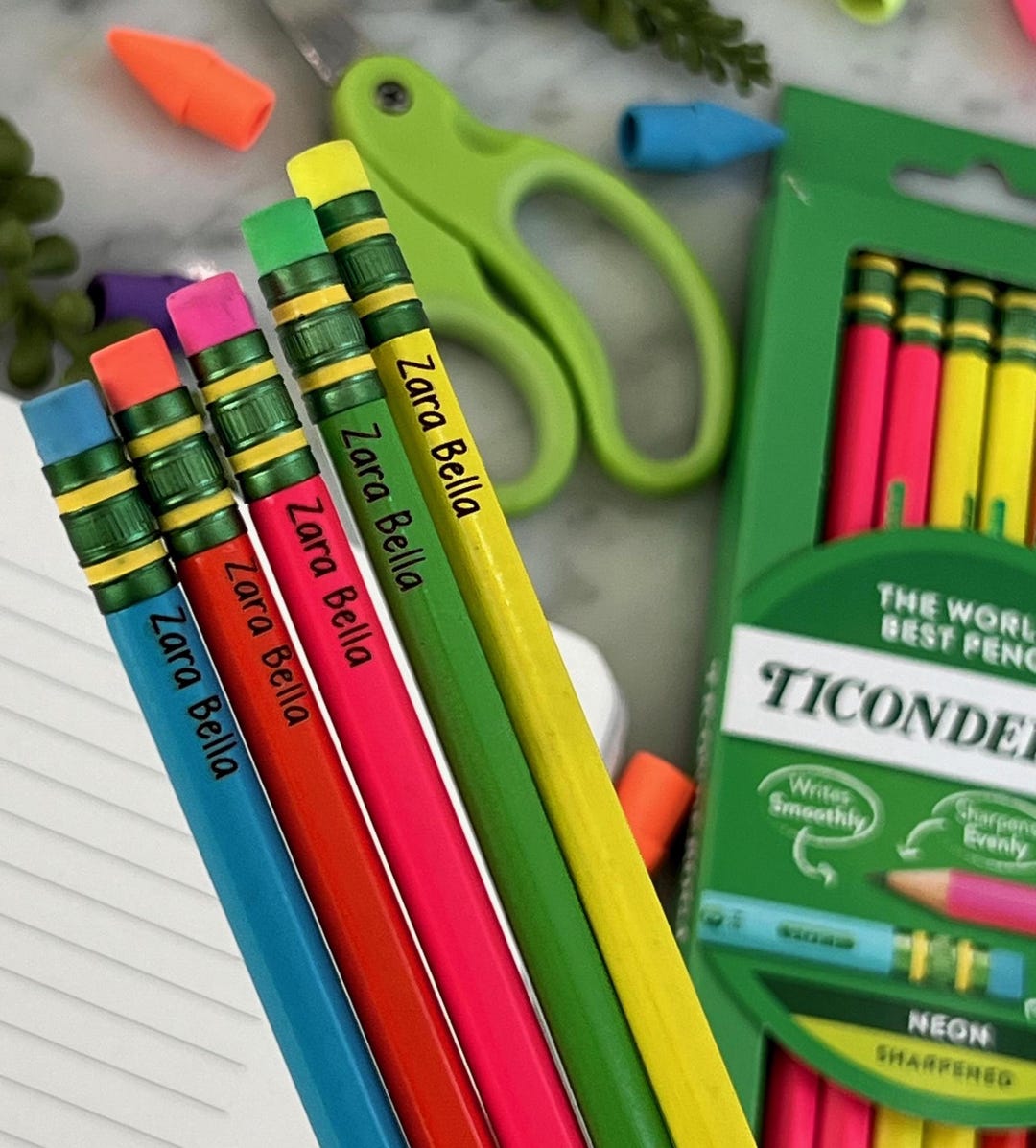 Personalized Ticonderoga Pencils: Custom Engraved - Back to School - Etsy