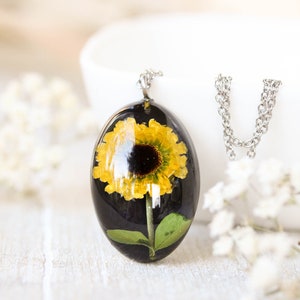 Sunflower Stained Glass Necklace Handmade Wood and Resin Jewelry Beautiful Unique Gift for Her Etsy Canada
