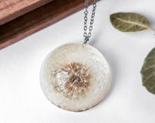 Dandelion wish necklace, Real dandelion necklace, Make a wish jewelry, Graduation gift for daughter, Wishes necklace, Dandelion jewelry boho