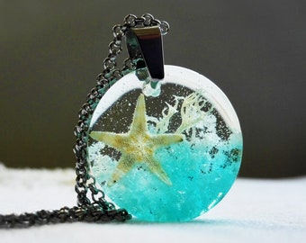 Mens necklace Starfish Necklace Ocean Starfish Necklace Nautical Necklace Round Glass Dome Cabochon Christmas Gift For Male Female Mens necklace Starfish Necklace Ocean Starfish Necklace Nautical Necklace Round Glass Dome Cabochon Christmas Gift For Male Female