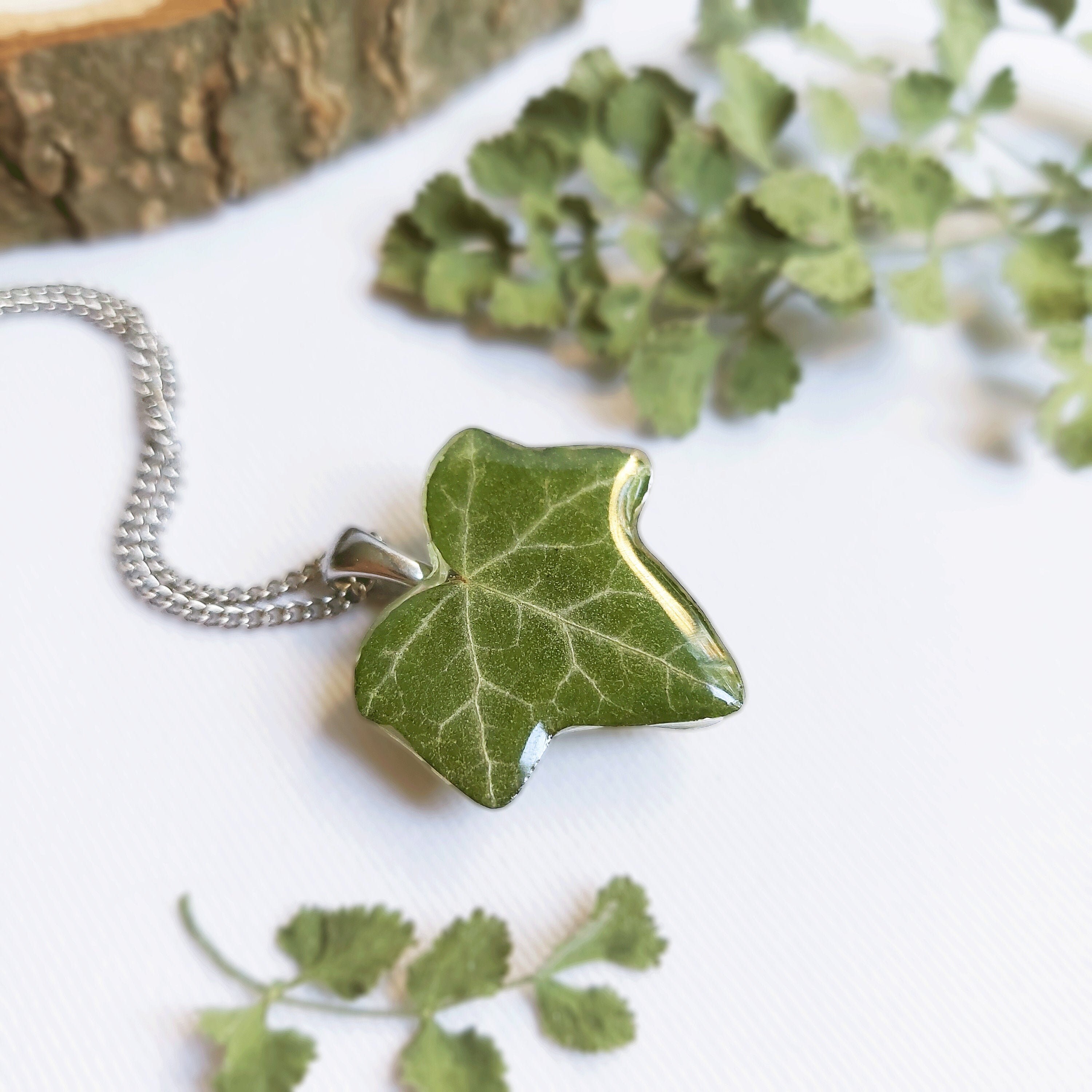 Eco necklace Dried plant necklace Eco friendly gifts for Etsy