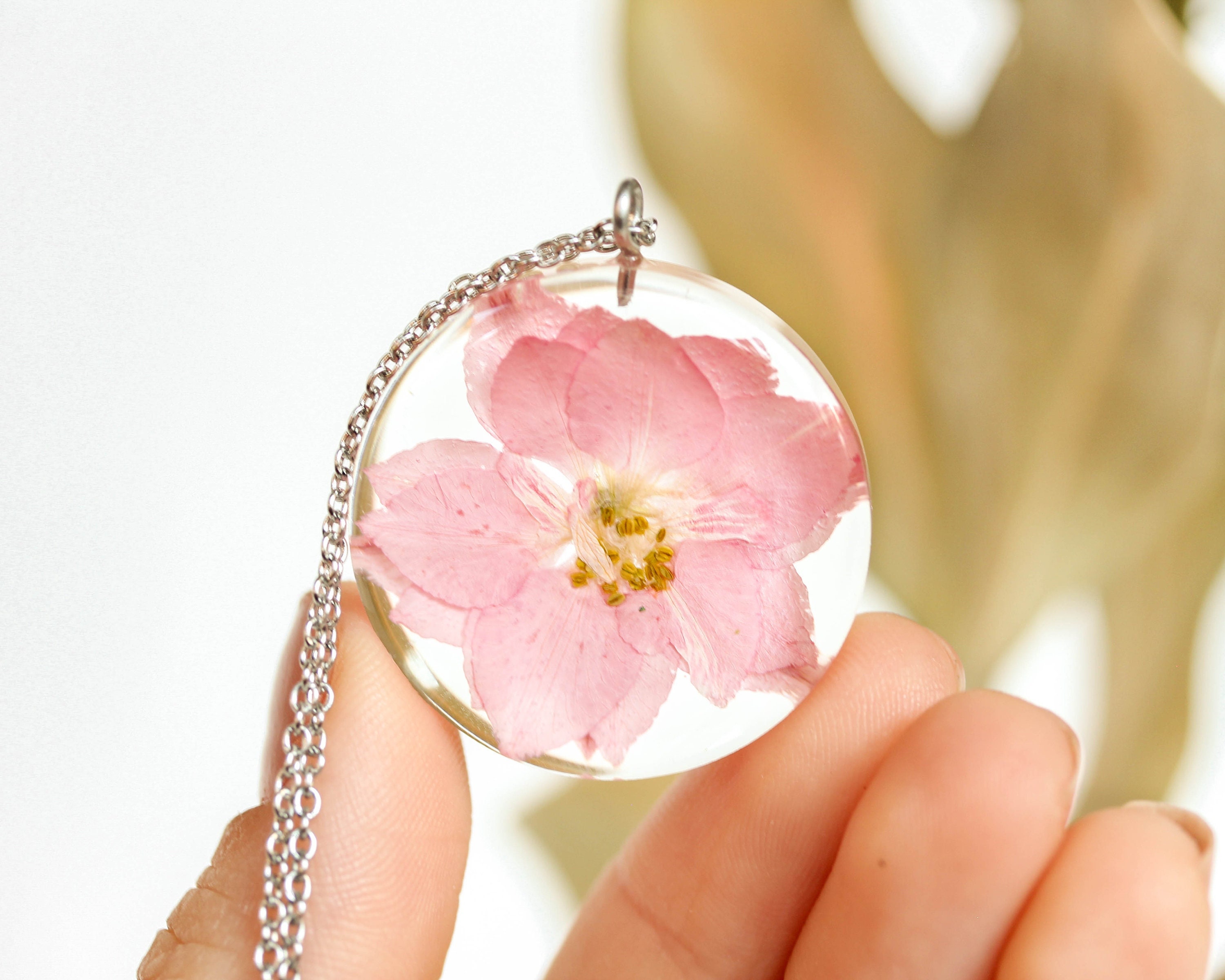 August birth flower necklace outlet