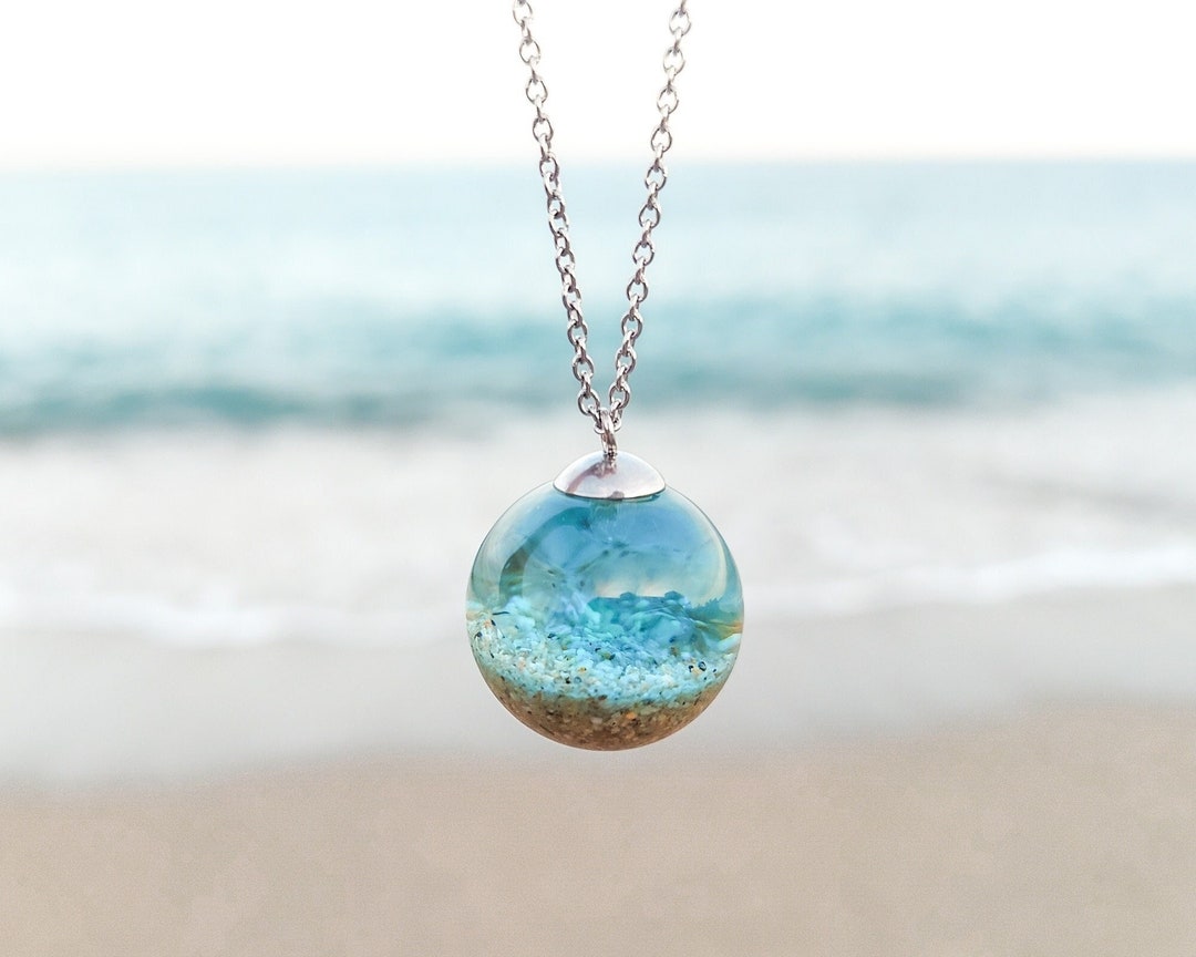 Beach Sand Necklace Ocean Water Necklace Beachy Jewelry - Etsy Canada