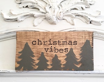 Christmas sign, gift, farmhouse rustic holiday decor, small wood sign, mantle decor, personalized sign, gift for her, gift for him