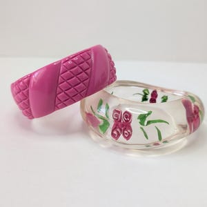 Chunky Retro Bangles: Acrylic/Lucite (2 options available)