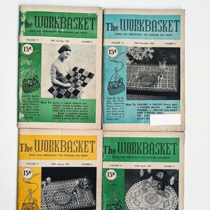 The Work Basket: 1951-1952 (lot of 4)