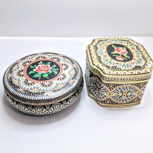 Textured Floral Tins