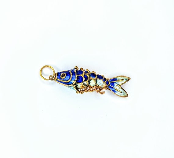 Cloisonné Enamel Fish Pendant - image 1