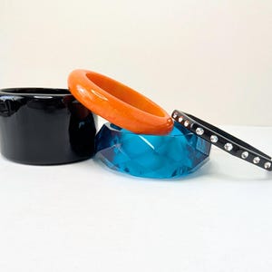 Chunky Retro Bangles: Acrylic/Resin/Lucite (4 options available)