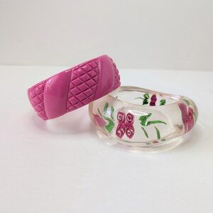 Chunky Retro Bangles: Acrylic/Lucite (2 options available)