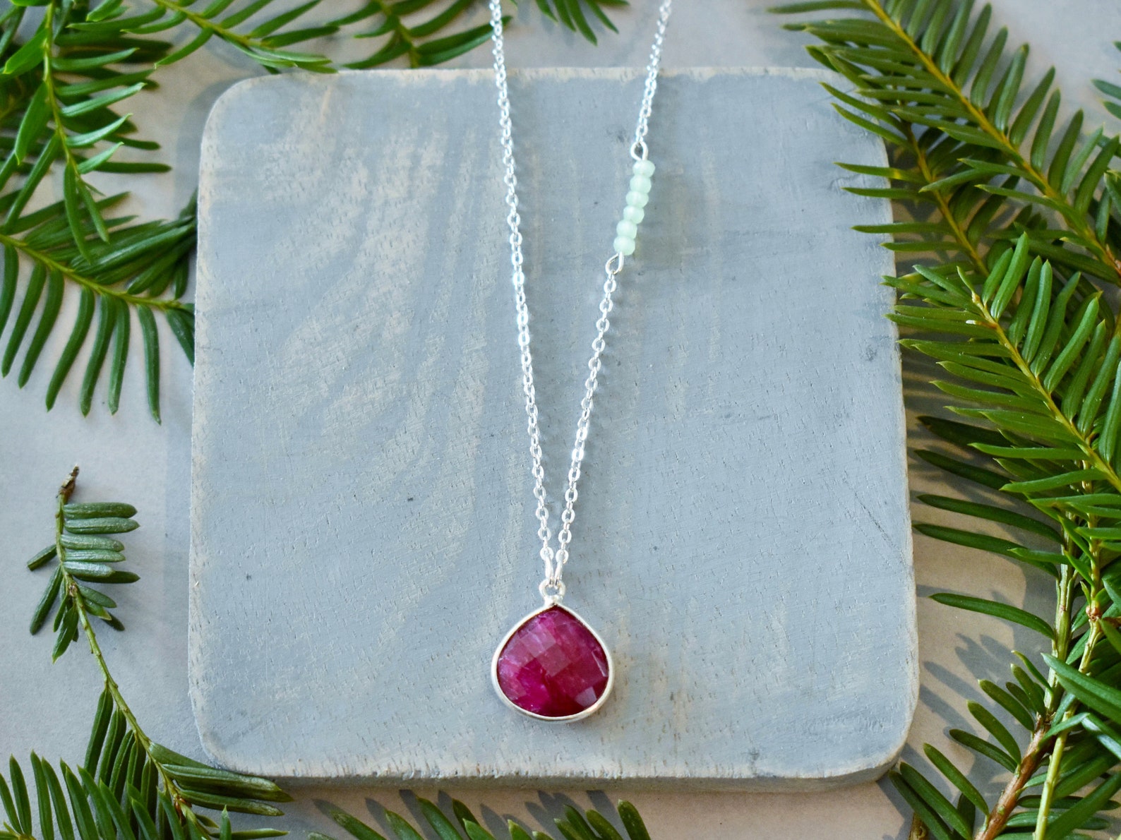 green ruby necklace