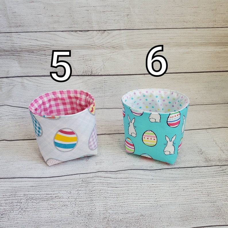 MINI Easter basket bag bin, party favor, hostess gift, easter bunny egg flower decor, holiday display, housewarming gift, choose your own image 4