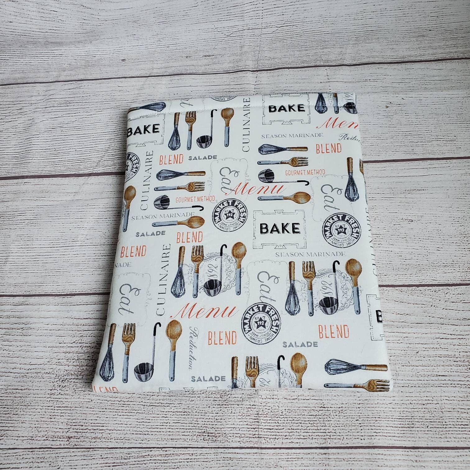 Padded Book Sleeve, Padded Tablet Sleeve, Book Cover, Culinary School ...