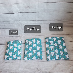 Cat caticorn book sleeve, book cover, gift for book cat lover, book protector, librarian gift, book pouch, reader gift, padded book sleeve