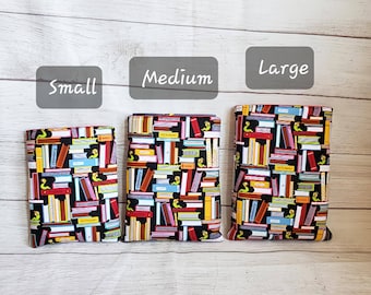 Bookworm book sleeve, book cover, book lover gift, book protector, librarian gift, tablet sleeve, reader gift, padded book sleeve