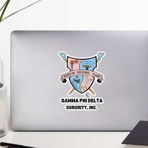 Gamma Phi Delta Sorority Logo Bubble-Free Stickers, Gamma Phi Delta Sorority Geschenken