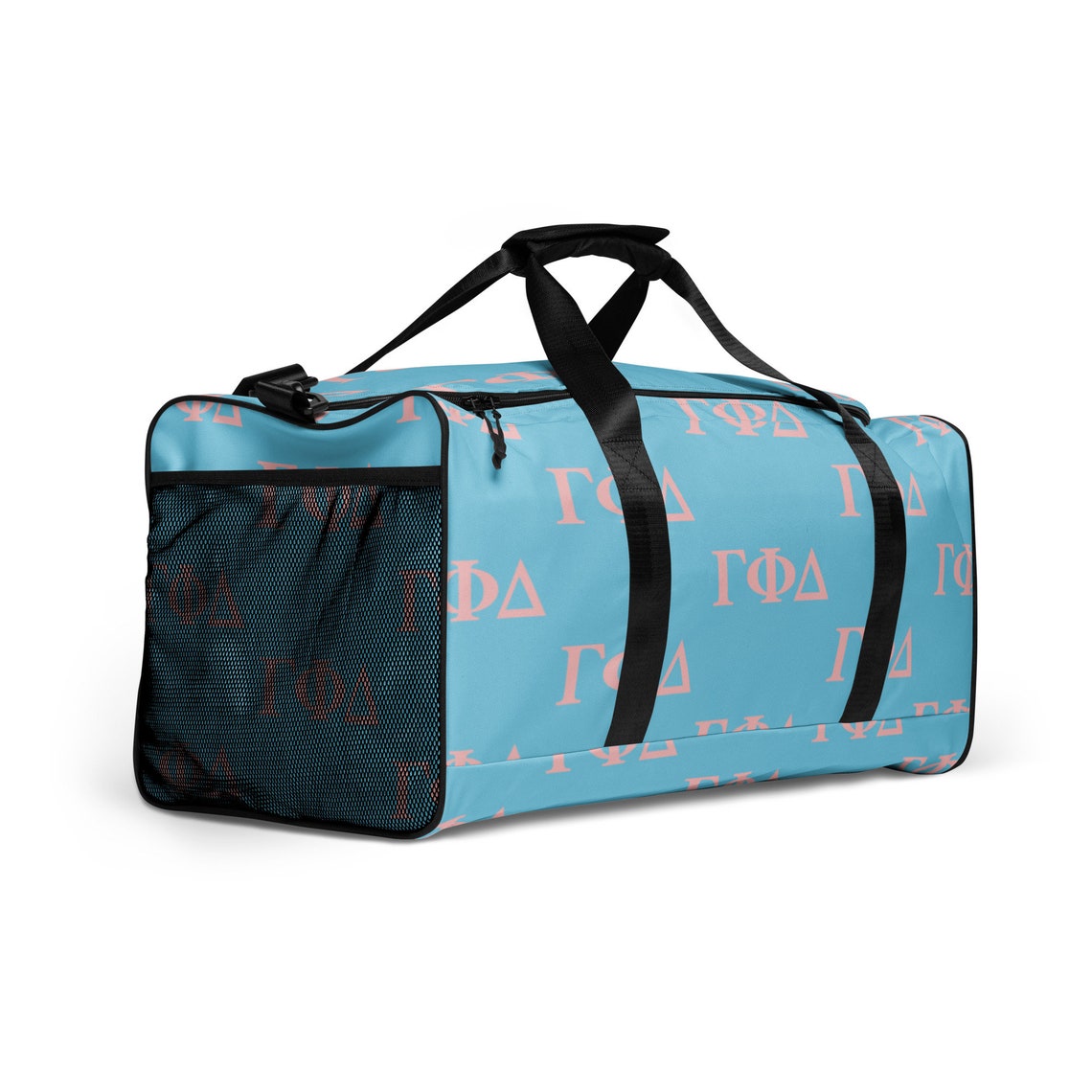 Gamma Phi Delta Sorority Baby Blue Duffle Bag Baby Pink Gamma Etsy