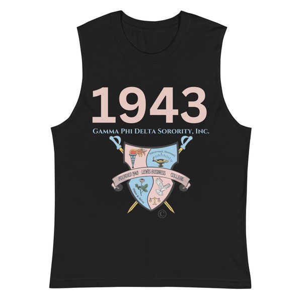 Gamma Phi Delta Sorority Inc. 1943 Muscle Shirt, Gamma Phi Delta Sorority Gift