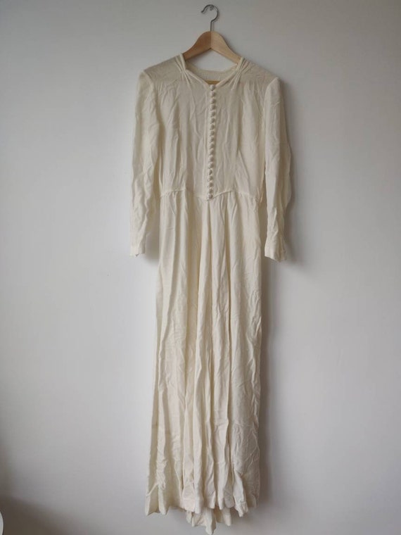 Silk velvet 1930s wedding gown - image 3