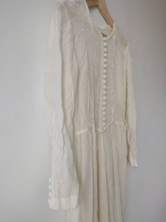 Silk velvet 1930s wedding gown - image 1