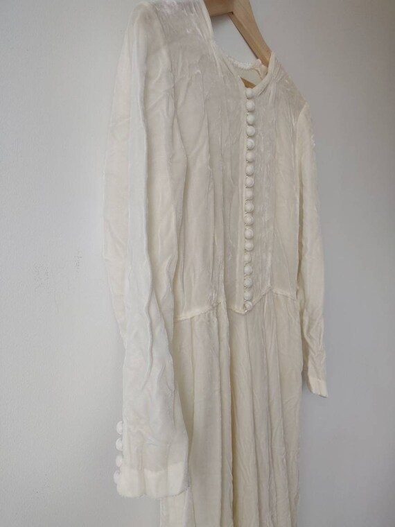 Silk velvet 1930s wedding gown