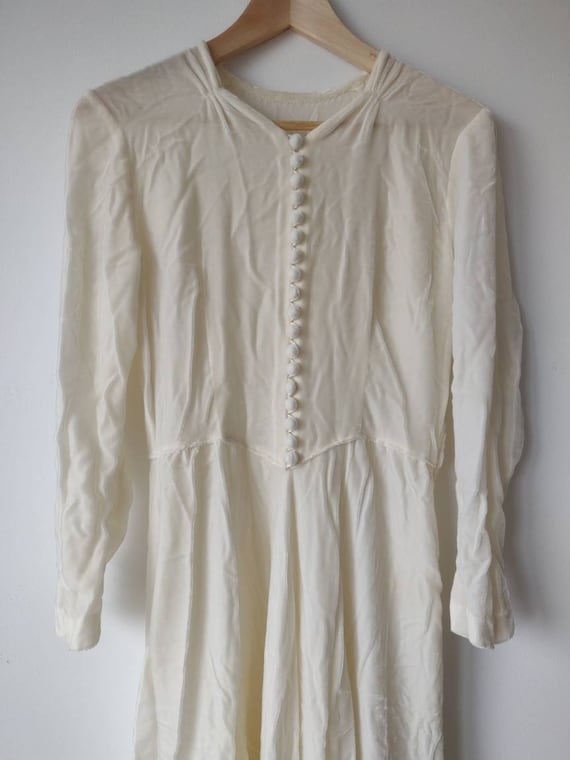 Silk velvet 1930s wedding gown - image 2