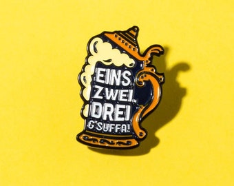 Bottoms Up! Enamel German Hat Pin