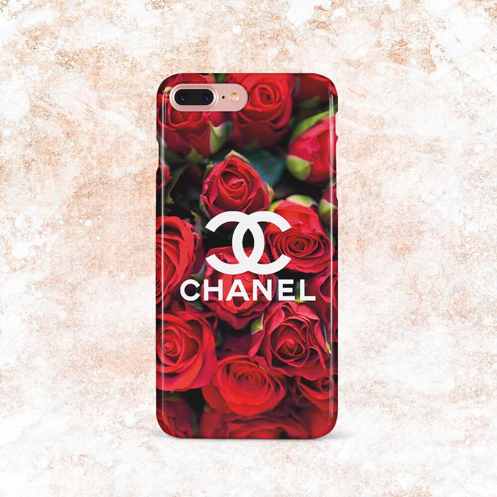 Coco Chanel Case iPhone 7 Plus Case Roses Chanel iPhone 8 Plus Etsy